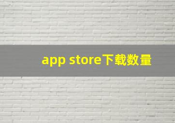 app store下载数量